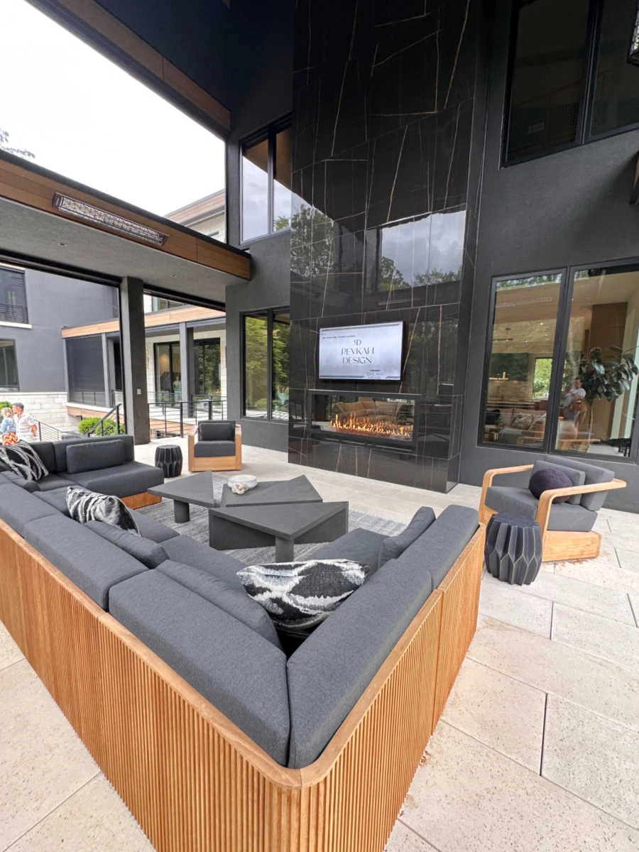two story outdoor porch